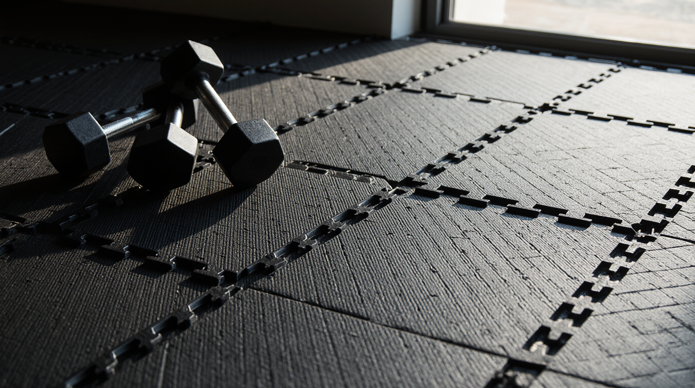 Heavy-Duty Rubber Floor Tiles (Interlocking)