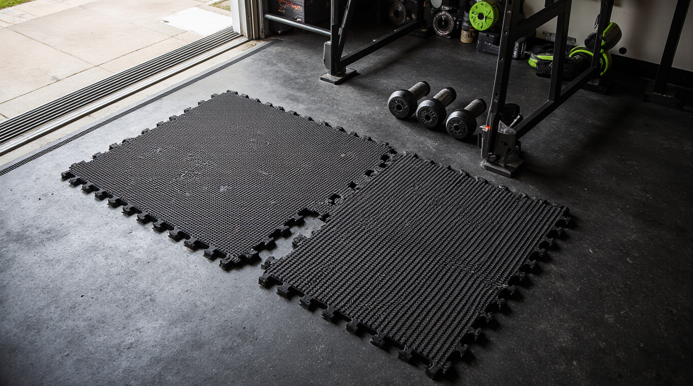 Heavy-Duty Rubber Floor Tiles (Interlocking)